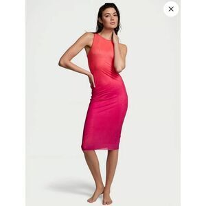 open lace back dress Vintage 90’s Victoria’s Secret pink mini slip dress with open back main image 0